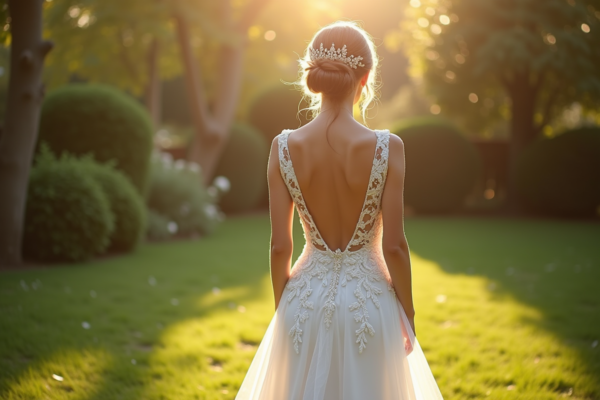 Robe de mariée dos nu : l’élégance minimaliste révélée