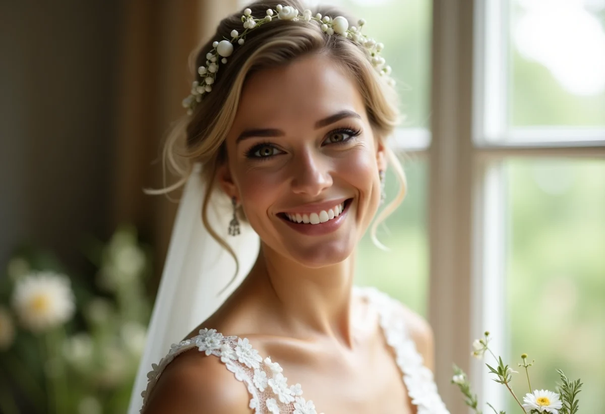 L’art de la coiffure de mariage pour cheveux courts