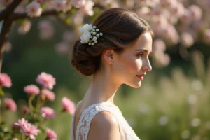 Réussir son chignon pour un mariage champêtre